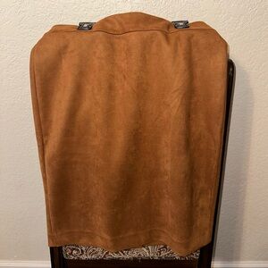 Ann Taylor, Faux Suede, Size 10P, Camel Color, Pencil Skirt